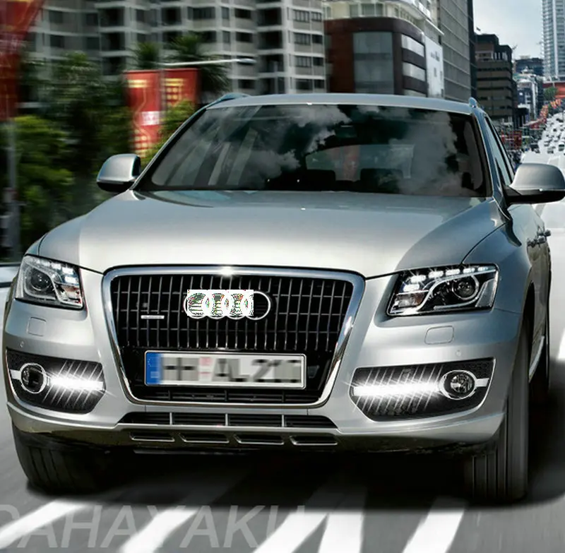 

1 Set Flashing For Audi Q5 2010 2012 2013 car Daylight Car LED DRL Daytime Running Lights Fog head Lamp cover car styling white