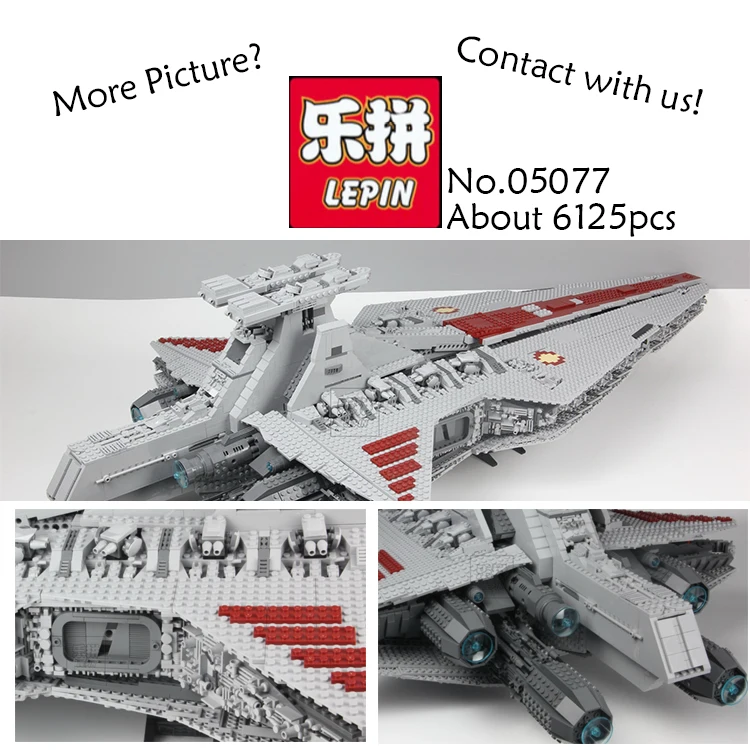 

Lepin 05077 Wars 6125Pcs The UCS Rupblic Star Destroyer Cruiser figures Building Blocks Bricks Toys for children