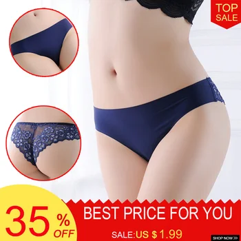 

2019 Plus Size Sexy Underwear Women's Floral Briefs Thongs Panties Seamless SILK Women Lingerie Panty Low Waist Womens Intimates