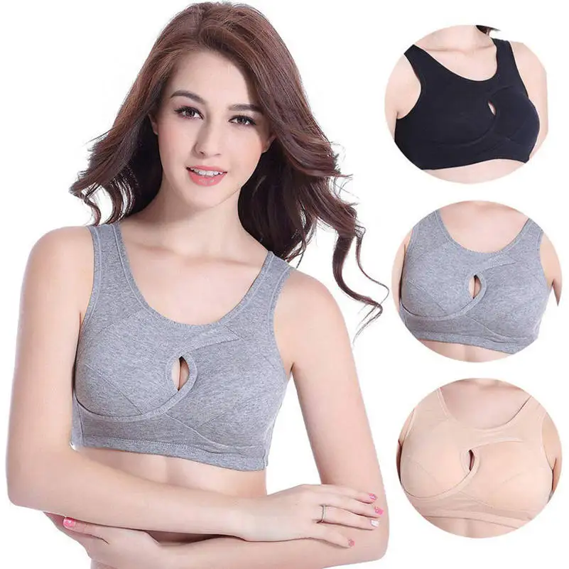 

Popular Lingerie Hot Women's Solid Sport Bra Solid Running Bras Padded High Impact Workout Womens Sexy Lingerie Bra 661BR10