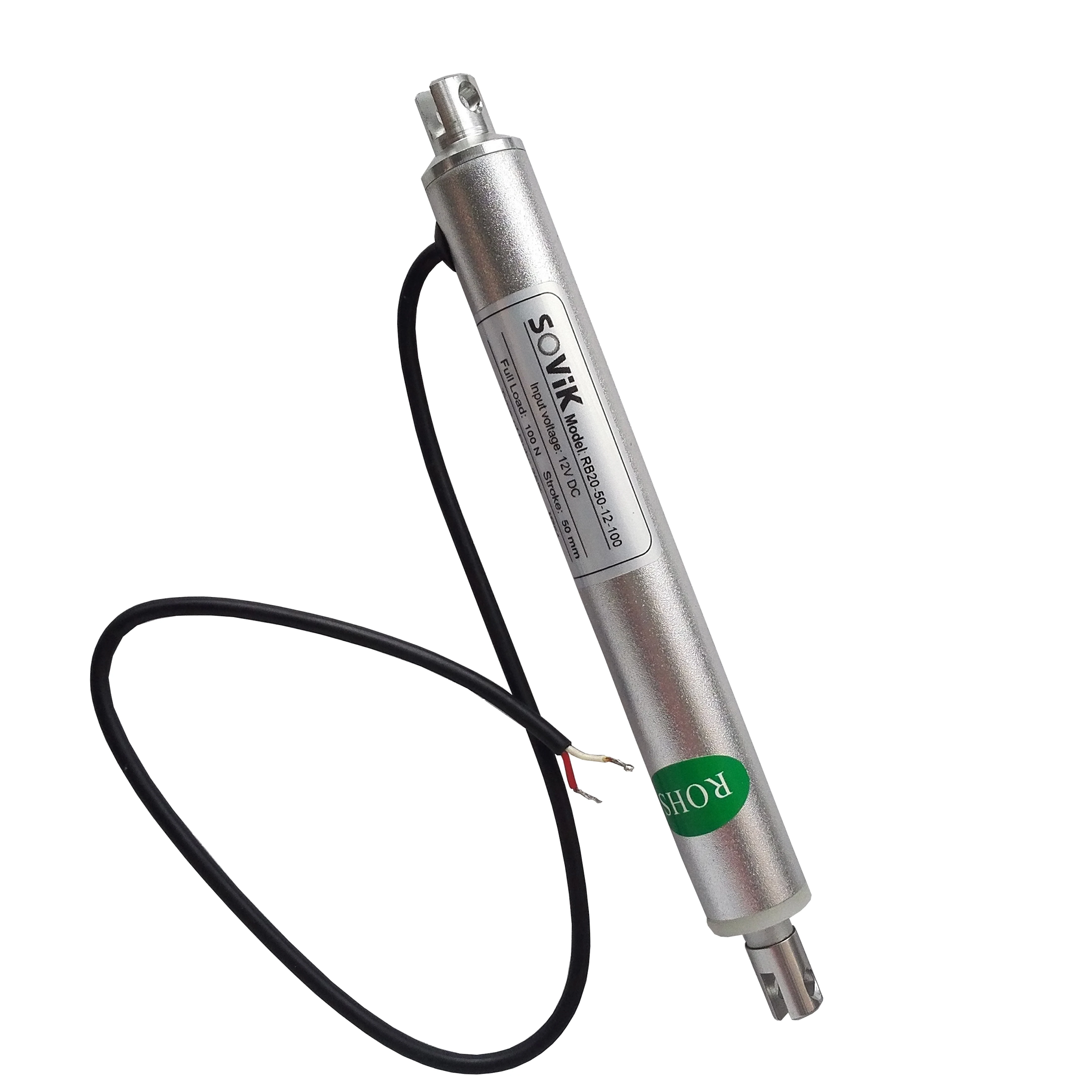 Luz em Linha Polegada Curso Micro Mini Atuador Linear Elétrico 12 v dc Motor 100n – 200n Tubo Redondo 50mm 2 4
