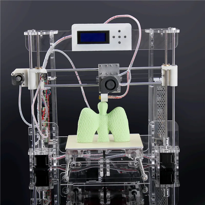  11 kg High Precision Reprap Prusa i3 3d Printer DIYKit Transparent Black Color with 16GB TFCard+1roll filament 