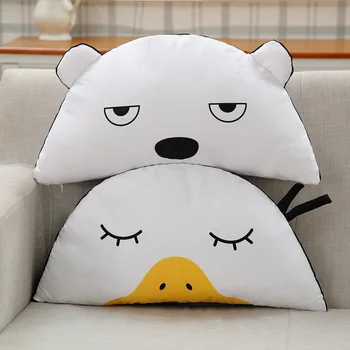 

6Style Baby Ded Decoration Sleeping Kawaii Animals Printed Rabbit Duck Panda Cat Plush Cartoon Large Size Soft Stuffed Doll New