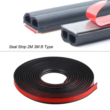 

Car Door Seal Strip 2M 3M B Type Black Waterproof Noise Insulation Anti-Dust Auto Door Trunk Rubber Seal Strips Car Maintenance