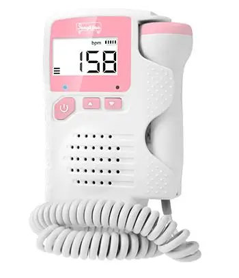 

Home Doppler radiation-free pregnant women tester fetal favorite Prenatal Fetal Doppler LCD Screen Backlight Built-in Speaker