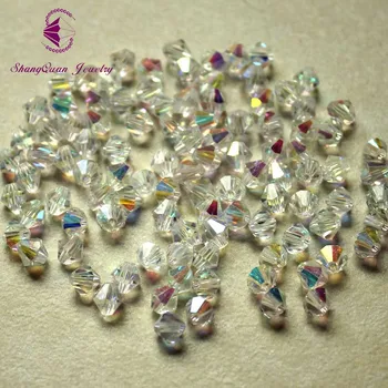 

Mix colors 200pcs/Lot 6mm Bicone Austria Crystal Beads charm Glass Beads Loose Spacer Bead for DIY Jewelry Making