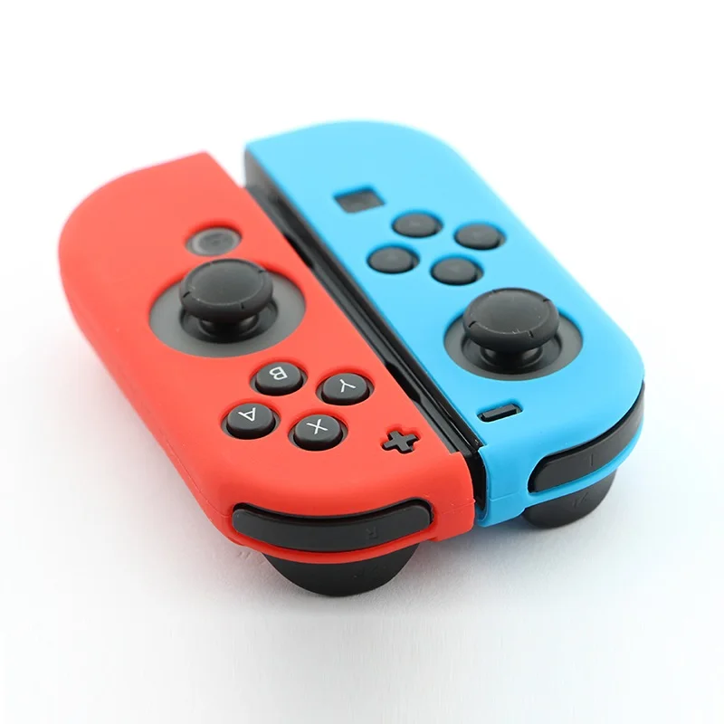 Для Nintendo Switch Joy-Con защитный Противоскользящий Мягкий силиконовый чехол для корпуса Рама Grip Красный/синий/черный/белый