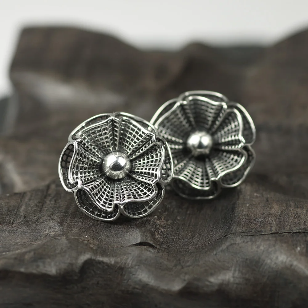 huge flower earrings