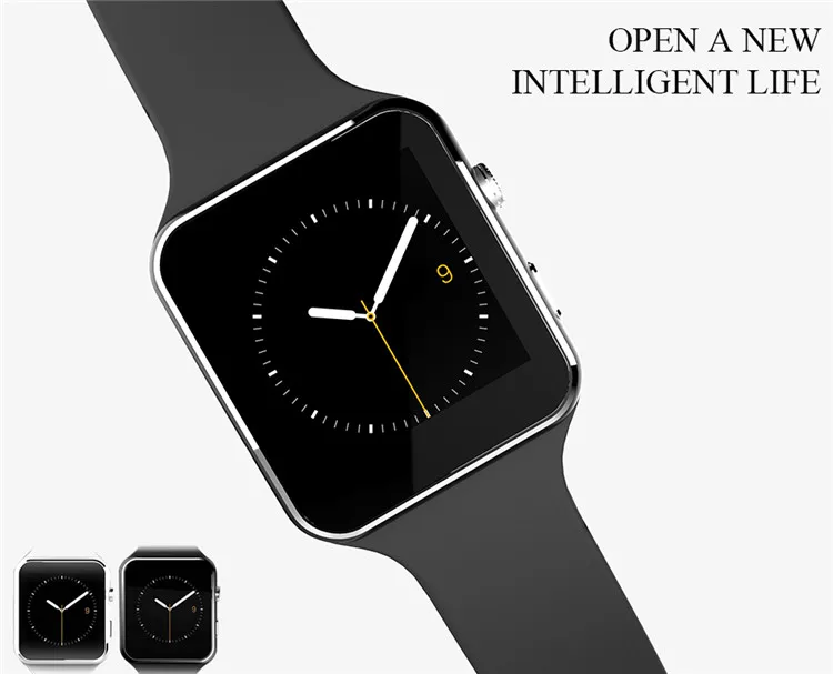 Fashion Black Sport Bluetooth Smart Watch For Android IOS Phone Call SIM Card Intelligent Watches 1.54\'\' HD LCD OGS Touch Screen (1)