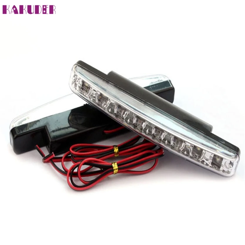 

2019 New Hot Nice Design Waterproof 8 LED Daytime Driving Light DRL Car Fog Lamp Waterproof White DC 12V Jun16 dropship td130