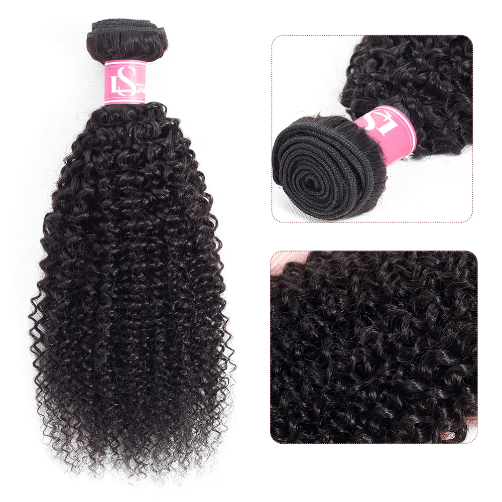 

Brazilian Curly Hair Extension 100% Human Hair Weave Bundles Natural Color Remy 1 Pc Deal Can Buy 3 or 4 Bundles LS Hair