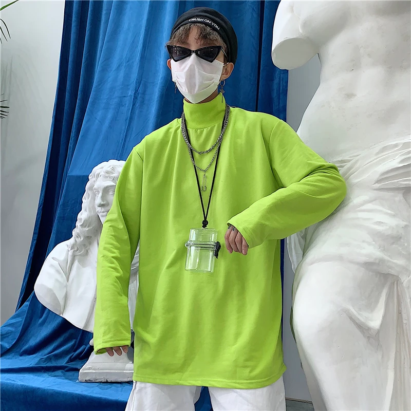 Уличная одежда в стиле панк, хип-хоп, клетчатая водолазка, свободная футболка, Корейская Осенняя Футболка Harajuku размера плюс, пуловер для женщин и мужчин