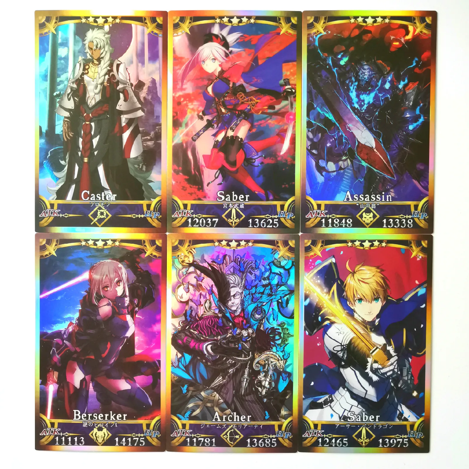 62pcs/set Fate/FGO The Holy Grail War Alter Toys Hobbies Hobby Collectibles Game Collection Anime Cards