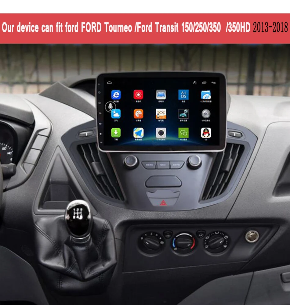 1024*600 HD ips в тире android 9,0 автомобильный Радио dvd-плеер для Ford Custom Transit 2013- CarPlay usb dvr rds рулевое колесо tv bt