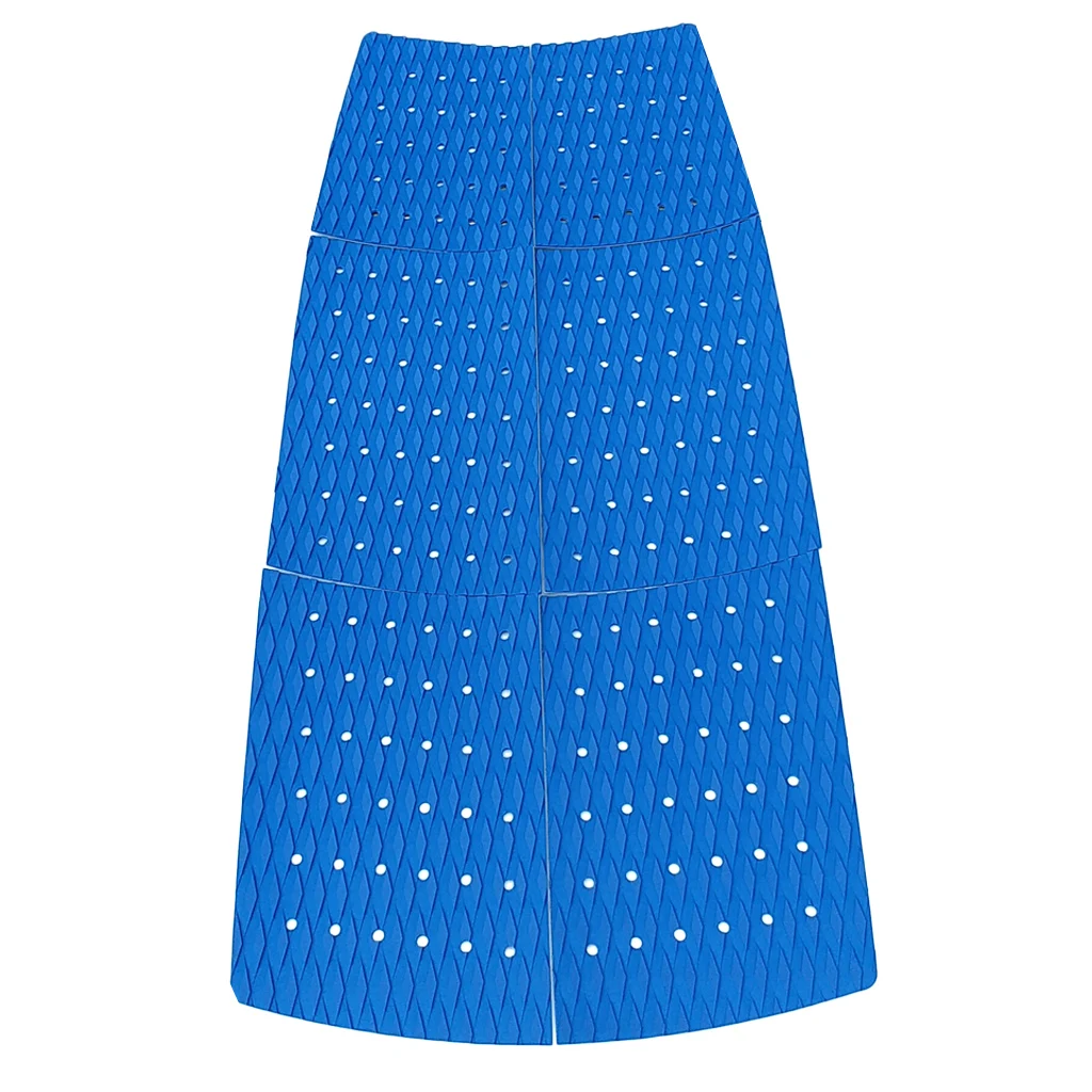 6pcs 3mm Adhesive EVA Traction Pad Tail Deck Pads for Surfboard Longboard Kiteboard Outdoor Water Sports Surfing Deck Grip Mat