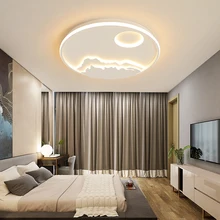 Новое поступление, круглая светодиодная люстра с регулируемой яркостью для гостиной, спальни, кабинета, белого цвета, современная светодиодная люстра