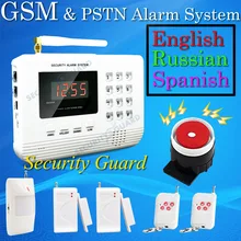 Горячий Продавать Бесплатная Доставка оптовые Беспроводной PSTN GSM Сигнализация 433 МГц Главная Охранная Охранной Сигнализации
