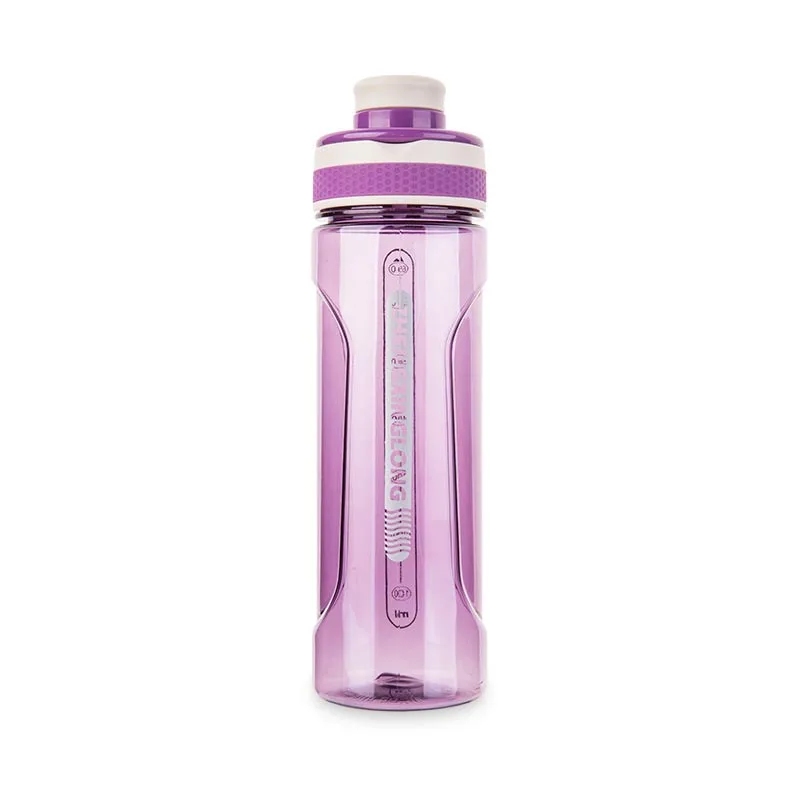 500/650 мл пластиковая бутылка для воды без бисфенола Спорт на открытом воздухе бег Альпинизм Пешие прогулки напиток герметичные бутылки Посуда для напитков с заваркой - Цвет: purple