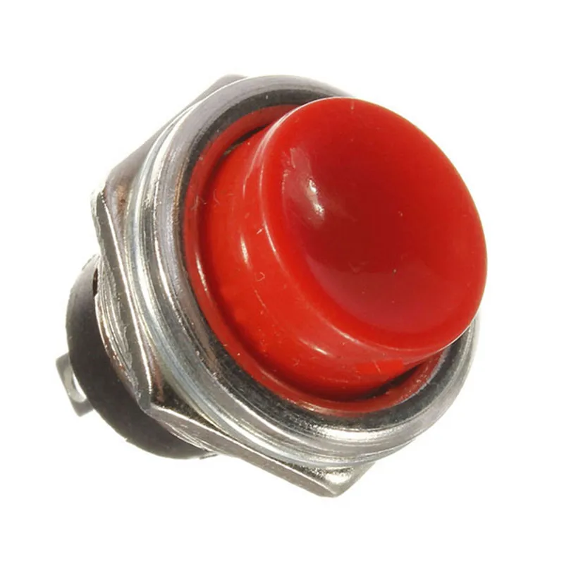 

5Pcs New Momentary Push Button Switch Red Colour 3A 125V OFF-ON Horn Plastic SPST Half Price