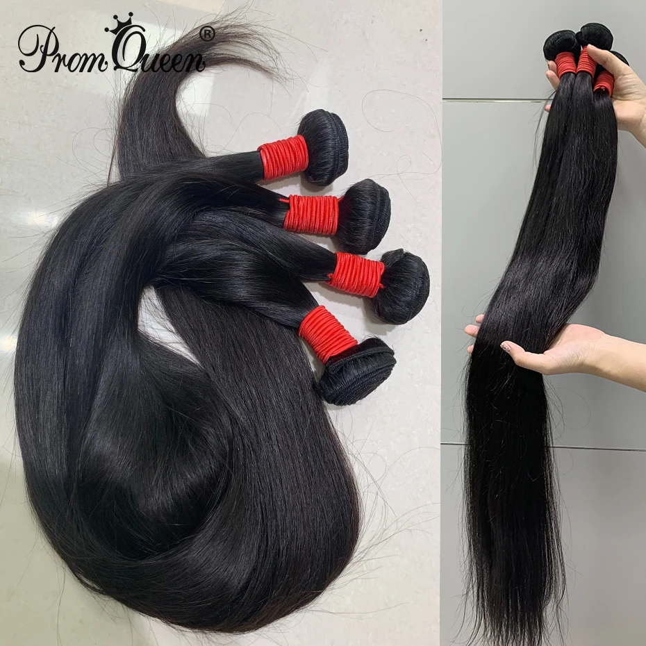 30 Inch 32 34 36 38 Inch 40 Inch Bundles Straight Peruvian Virgin Hair Weave Human Hair Bundles Long Raw Virgin Hair Extensions