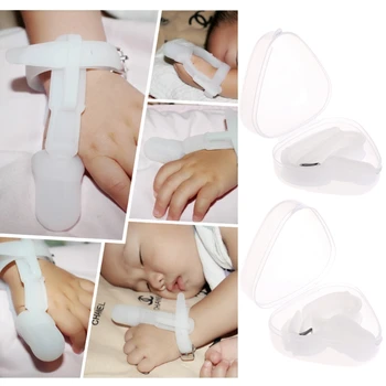

2018 New Nontoxic Silicone Baby Kids Child Finger Guard Stop Thumb Sucking Wrist Band New Baby Care