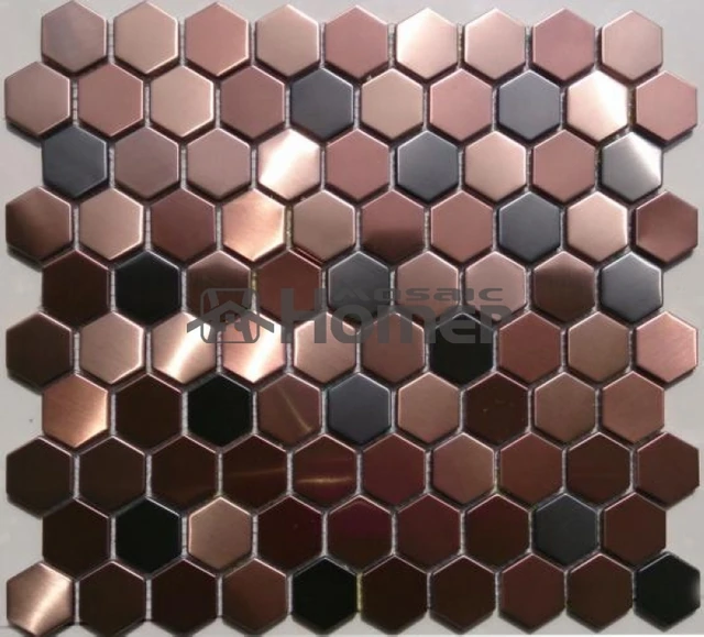 Free Shipping Honeycomb Pattern Purple Stainless Steel Metal Mosaic Free Shipping Honeycomb Pattern Purple Stainless Steel Metal Mosaic Tile Hexagon Tiles For