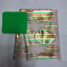 5+ 2 ярдов Высококачественная шелковая ткань для женского платья вышитая шелковая ткань Африканская металлическая шелковая ткань! LXF9101