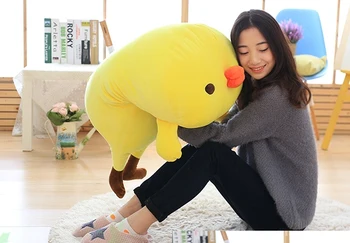 

big plush yellow chicken toy lovely soft chicken pillow doll gift about 90cm