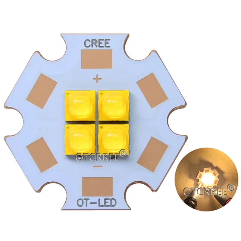 Cree XPG3 XP-G3 3V 6V 12V4Chips 10W-24W High Power LED Emitter Cool White / Warm White / Neutral White Colors on 20mm Copper PCB