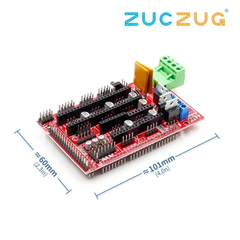 

RAMPS 1.4 Control Board Panel Part Motherboard 3D Printers Parts Shield Red Black Controls Ramps1.4 Boards Accessories