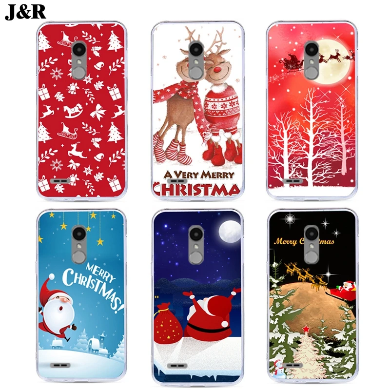 For LG K8 2018 K9 Cover Soft Silicone Cases TPU Back Phone Bags Painted Christmas Protective Covers |