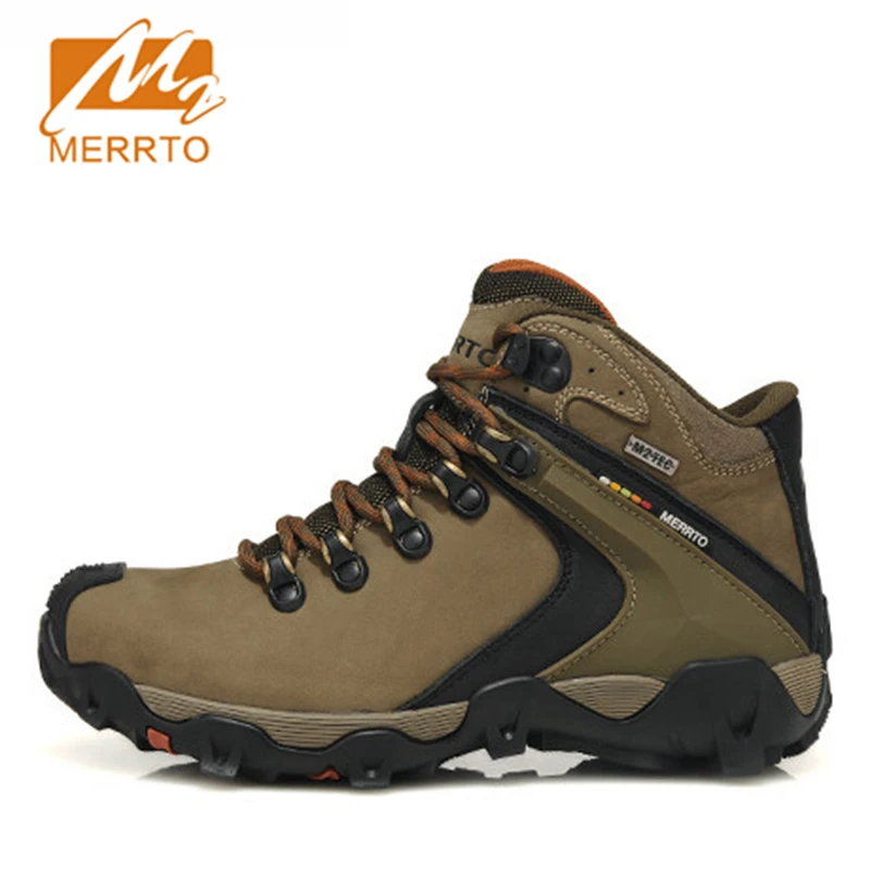 2018 Merrto Lovers Hiking Boots Trekking Boots Waterproof Outdoor Shoes Full grain leather For ...