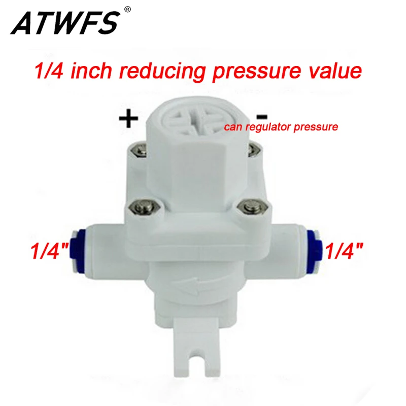 

ATWFS Pressure Regulator RO Water Purifier Parts Water Pressure Switch 1/4'' Connection Regulator Valve Reducing Pressure Valve