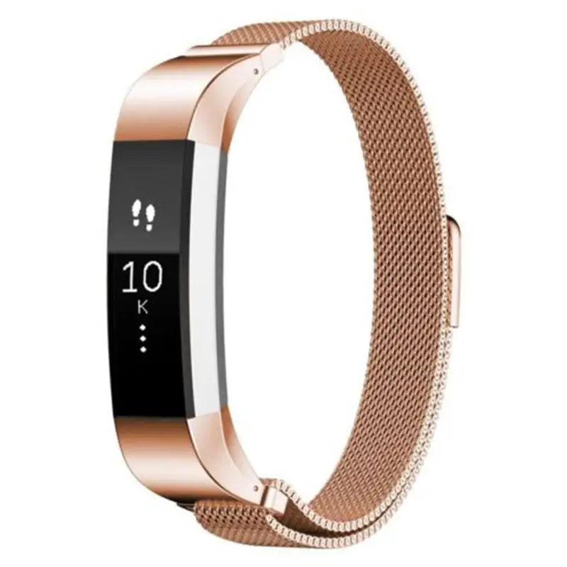 HobbyLane Для Fitbit Alta HR и Alta сменный ремешок Миланская Петля из нержавеющей стали металлические полосы d20 - Цвет: Rose gold