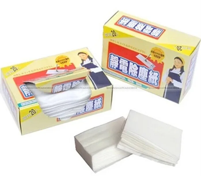 20pcs Disposable Sheets Floor Cleaning Wipe Electrostatic Mop Dust