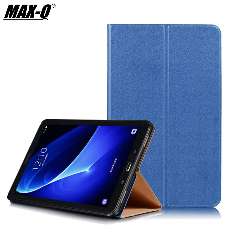 

MAX-Q Slim Folding Flip Cover Stand PU Leather Case for Samsung Galaxy Tab A A6 10.1 2016 T585 T580 SM-T580 T580N Funda Cases