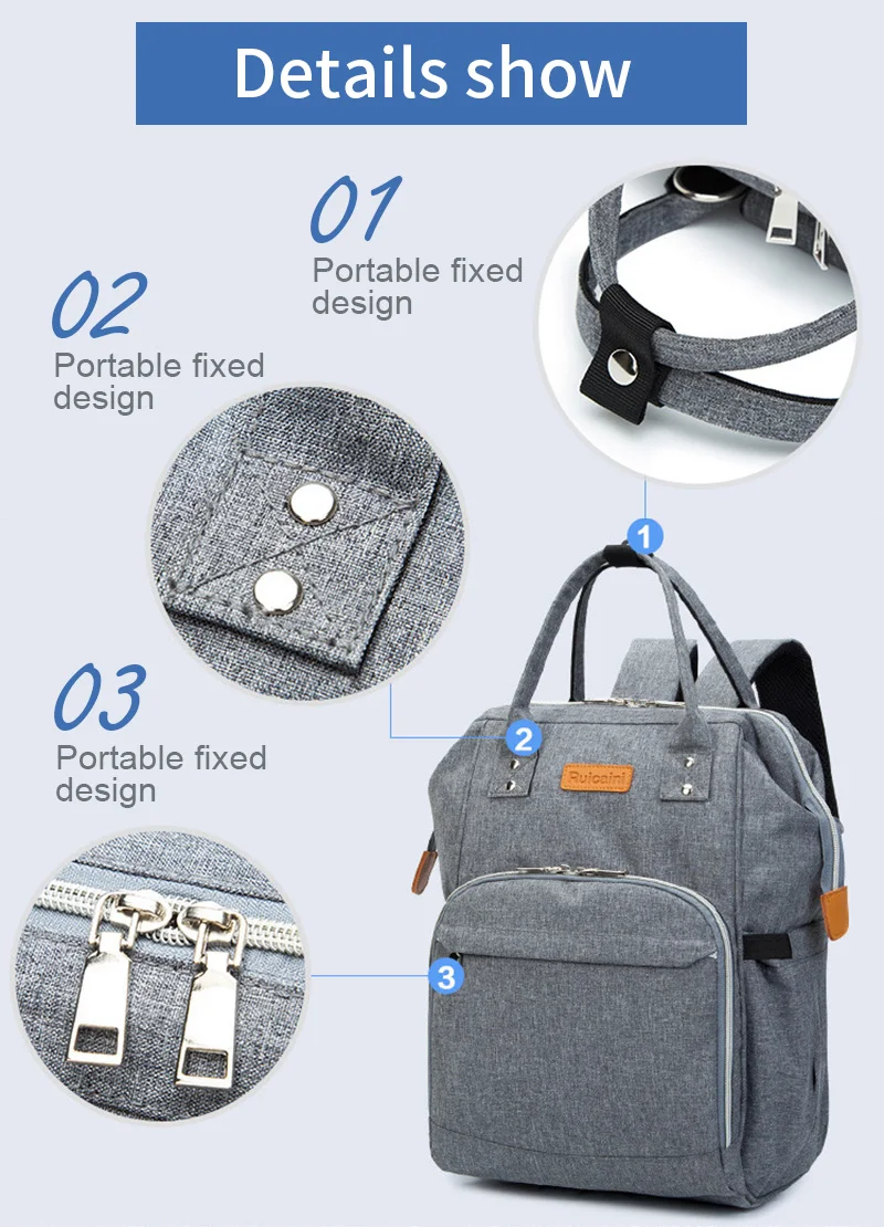 Diaper Bag For Baby Stroller Mummy Maternity Travel Backpack Waterproof Nappy Changing Bag Large Space Organizer Nursing Wet Bag (12)