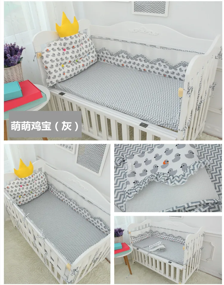 Детская кроватка Постельное белье корона Форма кроватки набор организатора листов для новорожденных постельные принадлежности для