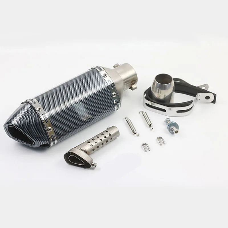38 51MM 37CM length Universal Motorcycle Exhaust Modified Muffle Pipe Slip on Small Hexagonal