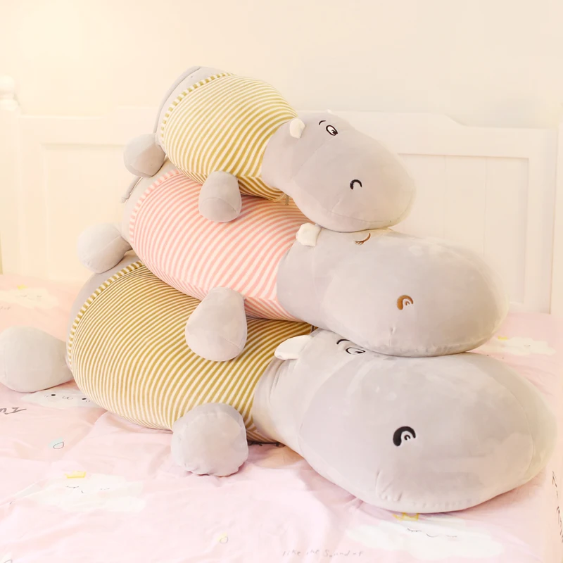 giant cute hippo plush doll big cartoon fat hippos toys boyfriend long pillow bed cushion sleeping pillow 53inch 135cm DY50645 (5)