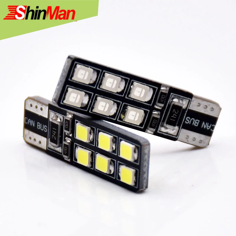 4x T10 194 558 Canbus LED Bulbs 2835 12-SMD Wedge Car Interior//Side Maker Light