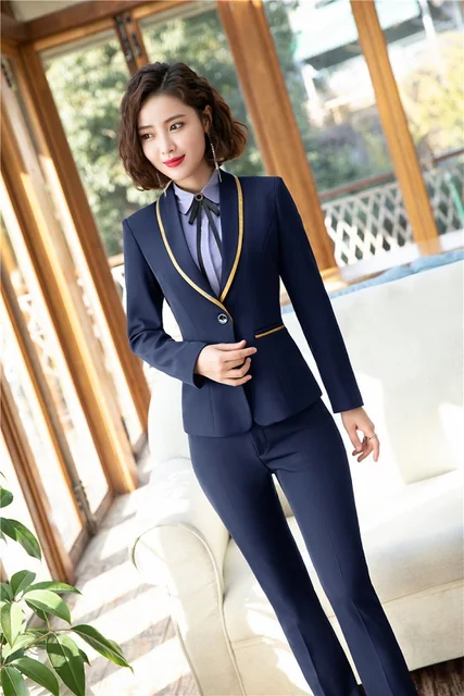 Fashion Navy Blue Formal Professional 