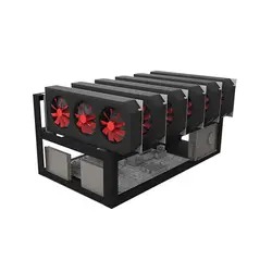 Сталь монет Open Air Miner добыча Frame Rig случае до 8 GPU BTC LTC ETH Эфириума