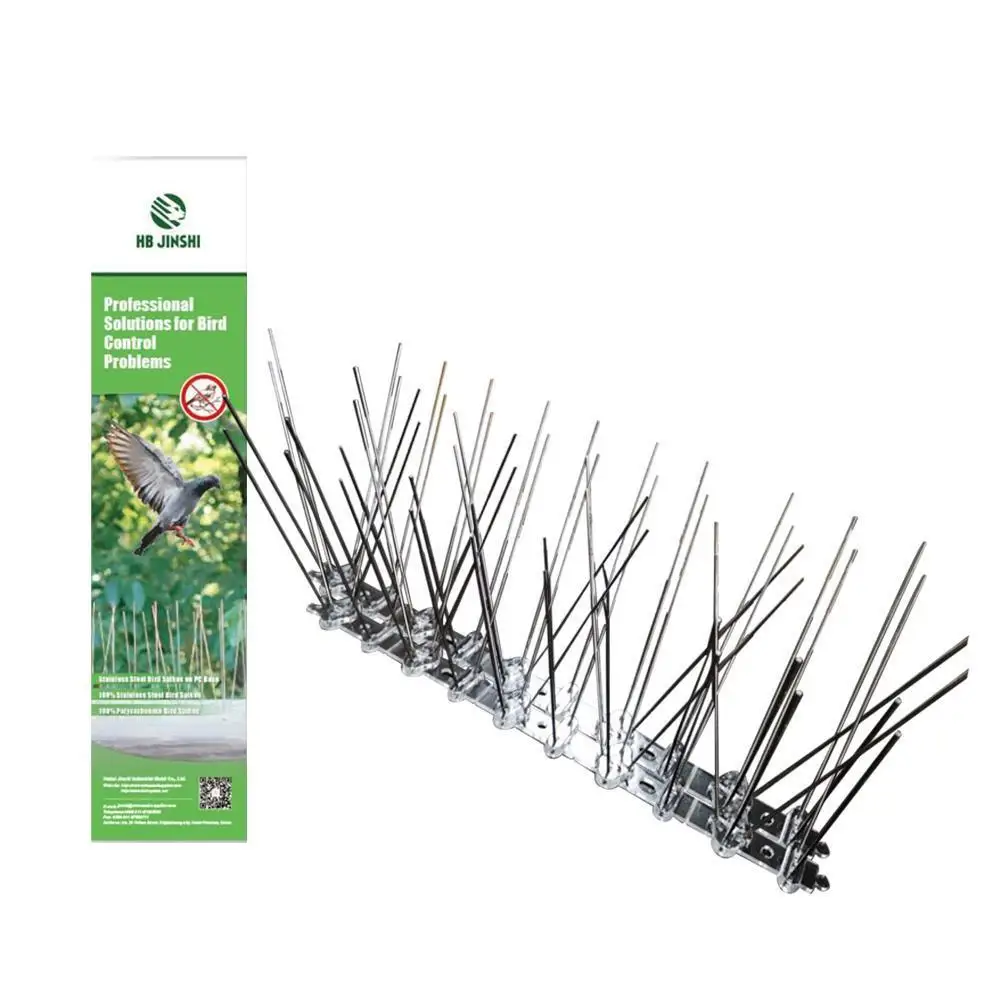 

0.75/1/2/3/4/5M Stainless Steel Pigeon Swallow Sparrow Bird Spikes Defender Anti Bird Gone with Flexible Plastic Base Strips