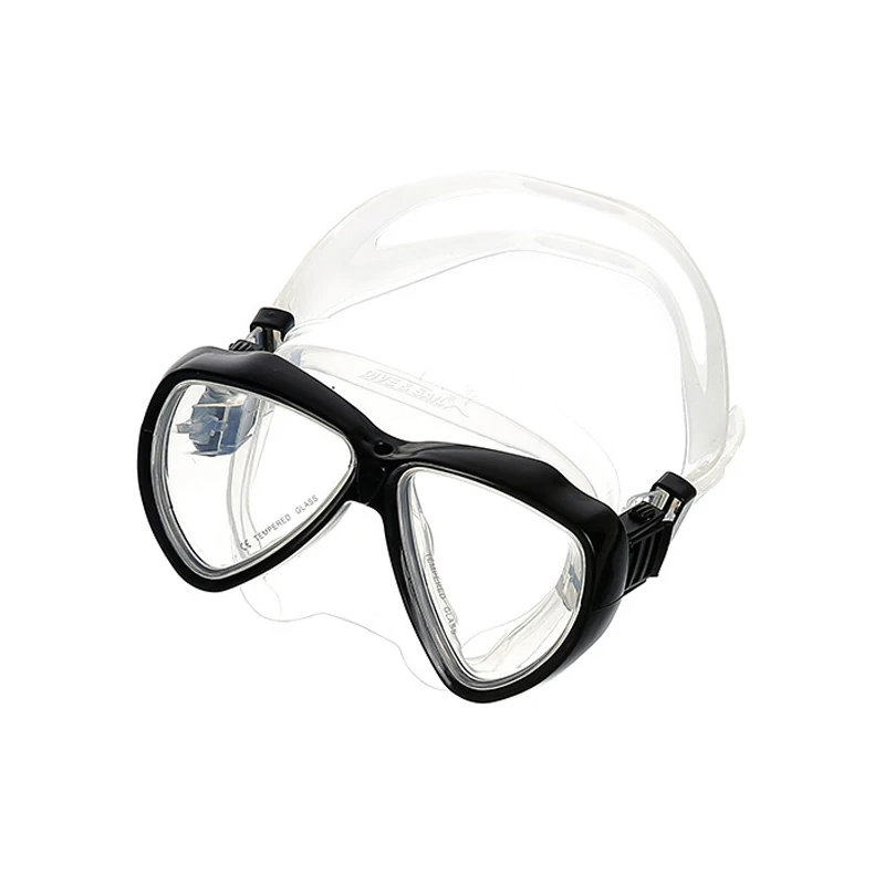 Large Frame Tempered Diving Glass Snorkeling Scuba Mask Adults Silicone