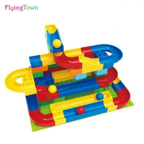 

72 Pcs track ball Building Bricks Set City DIY Creative Bricks Toys For Child Educational enlightenment education toys