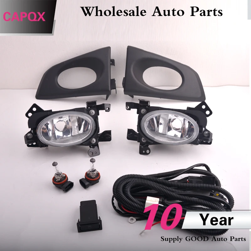 

CAPQX 1Set Wire harness & kit fog lamp light front bumper lamp FOR HONDA FIT GE6 GE8 2009 2010 2011 33951-TG5-H01 33901-TG5-H01