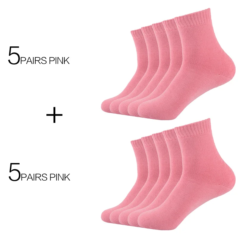 10 пар/лот Eur36-42 женские зимние утепленные махровые носки женские теплые хлопковые носки - Цвет: 10Pairs Pink