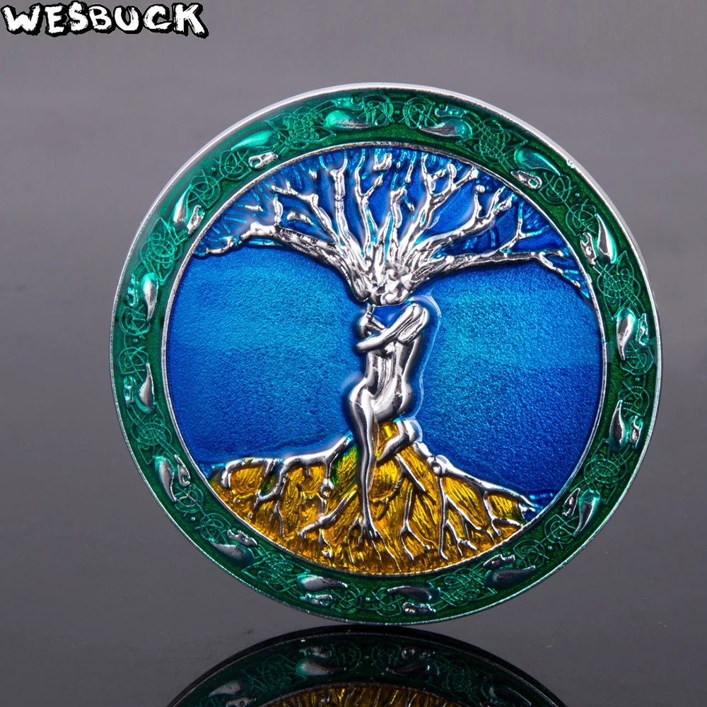 

5 Pcs MOQ WesBuck Brand wholesale Lover's tree buckles mens designer belt buckles metal for jeans accessories fit 4cm Wide Belt