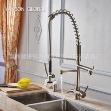 Смеситель для кухни весна тянуть вниз три кран горячей воды современный коммерческий опрыскиватель очиститель аэратор кухни смесители для раковины ICD60096